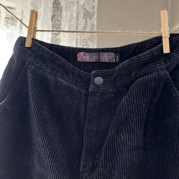 Black Corduroy Flare Pants - Picture 2 of 2